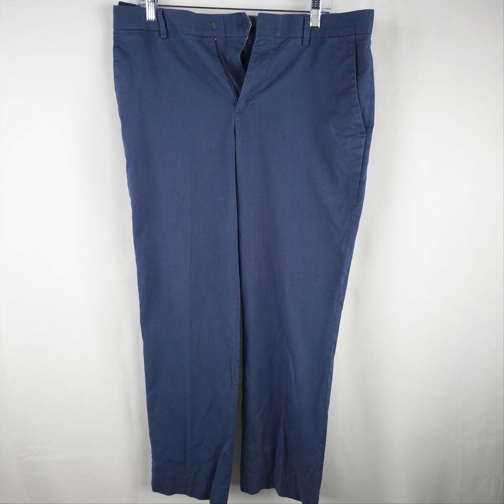 Express Classic Fit Stretch Chino Pants, Navy Blue, Size 32x30